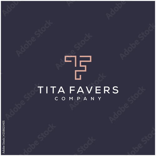 TF monogram logo design