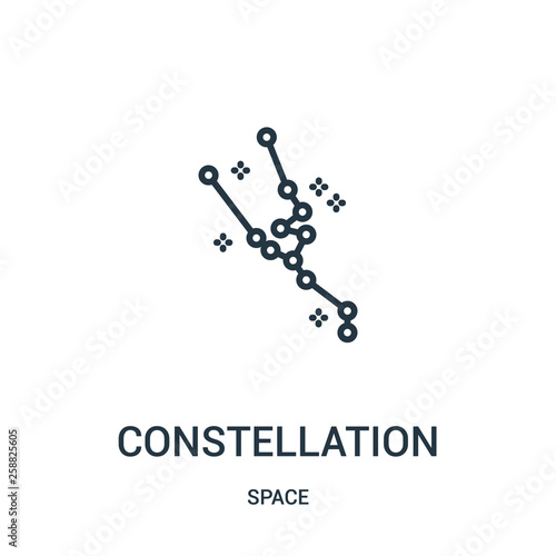 constellation icon vector from space collection. Thin line constellation outline icon vector illustration.