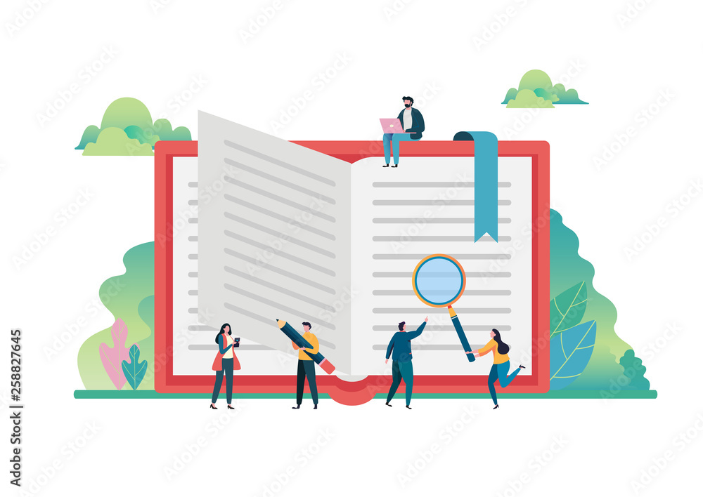 Open books imagination concept. World Book Day, 23 April. education, consulting, college, school. Flat vector illustration modern character design. For a landing page, banner, flyer, web page. Open books imagination concept. World Book Day, 23 April. education, consulting, college, school. Flat vector illustration modern character design. For a landing page, banner, flyer, web page.