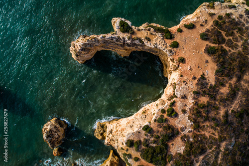 Praia da Marinha, Lagoa, Algarve, Portugal, Europe - Aerial View at Dsuk