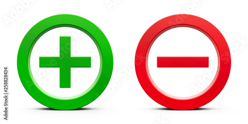 Принти на полотні Plus & Minus signs