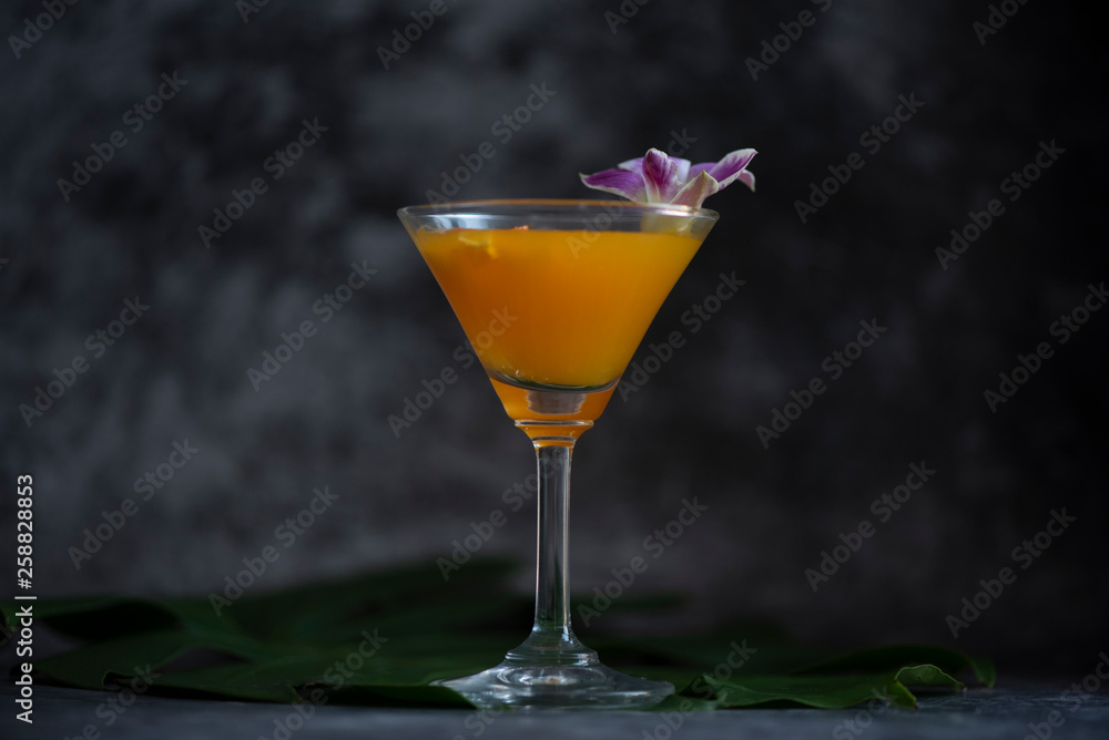 orange cocktail in glass