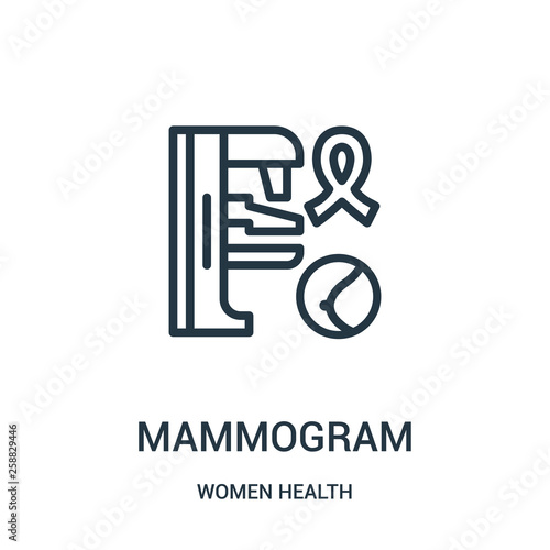 Photography mammogram icon vector from women health collection