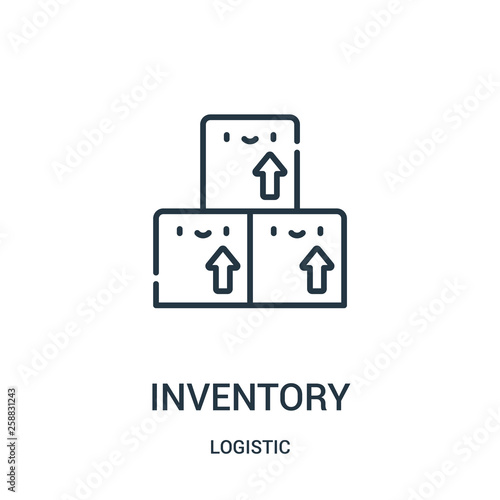 inventory icon vector from logistic collection. Thin line inventory outline icon vector illustration. photo