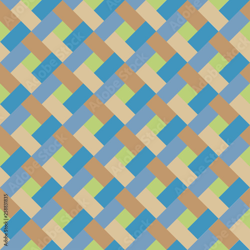 Abstract Colorful Seamless Rectangle Bricks Pattern Background