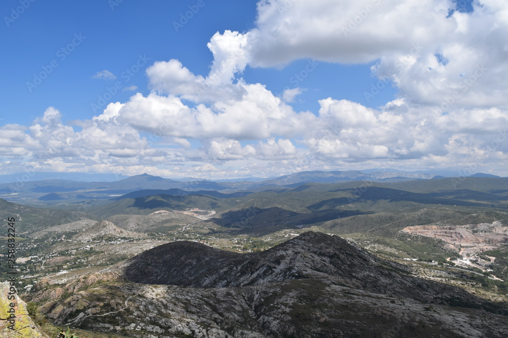 Fototapeta premium Panoramic view in the a mountain range
