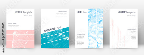 Cover page design template. Geometric brochure lay