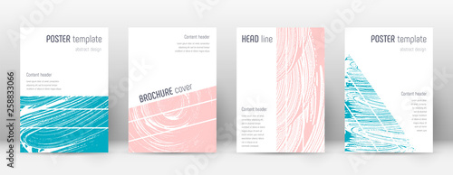 Cover page design template. Geometric brochure lay