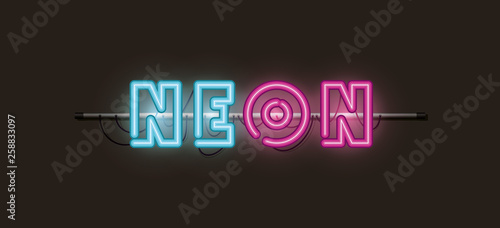 fonts neon lights icons