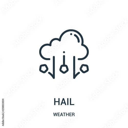 hail icon vector from weather collection. Thin line hail outline icon vector illustration.