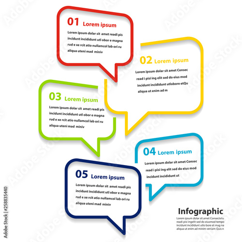 infographic 4 step presentation, infographic linear bubble