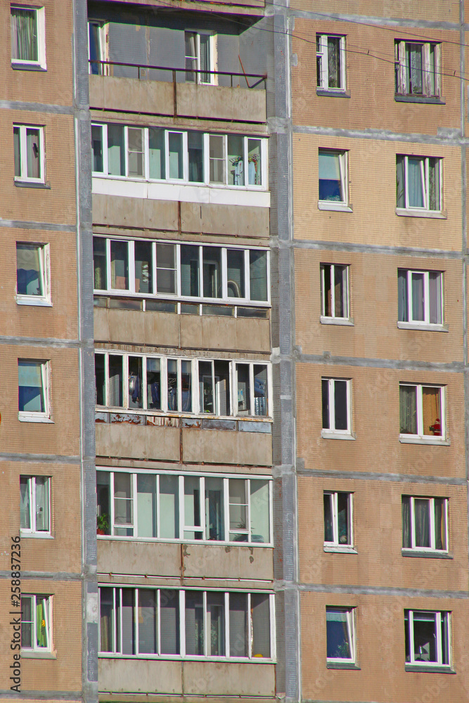 windows of an apartment building, where every tenant has his own privacy