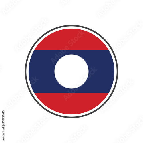 Circle laos flag with icon vector isolated on white background Free Download Circle laos flag with icon vector isolated on white background - GFXLoad