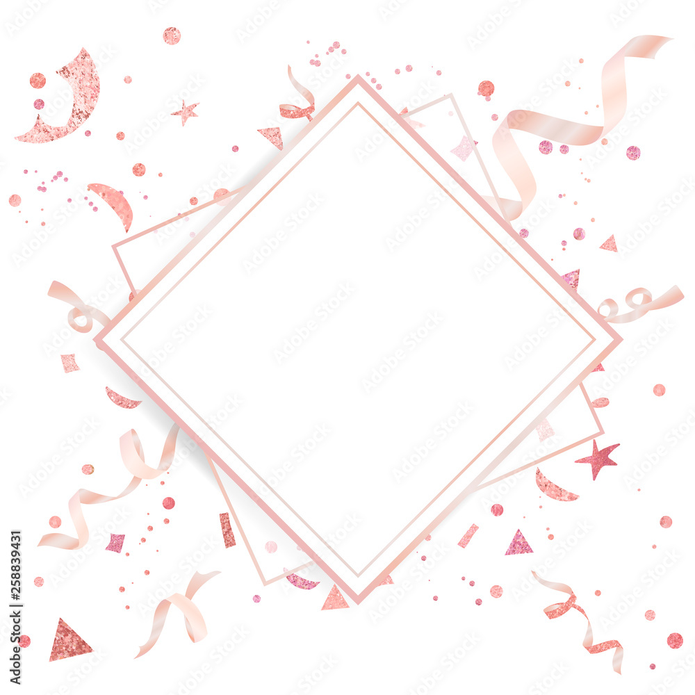 Light pink confetti celebratory design Light pink confetti celebratory design