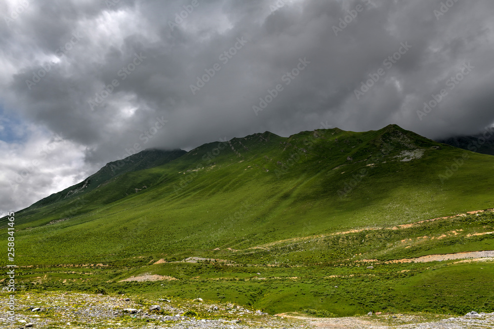 Fototapeta premium Mountain Panorama - Kazbegi, Georgia