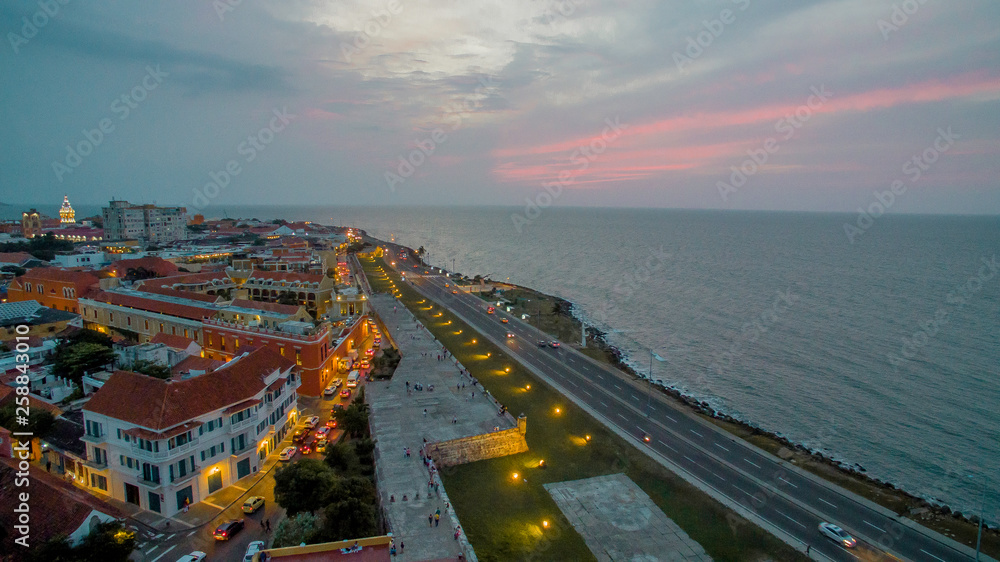 Obraz premium Cartagena colombia aereal view