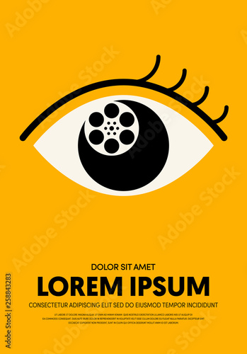 Movie and film poster modern vintage retro style