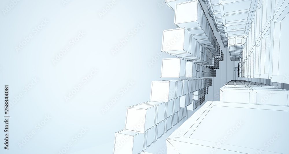 Abstract drawing white interior with window. 3D illustration and rendering. Abstract drawing white interior with window. 3D illustration and rendering.