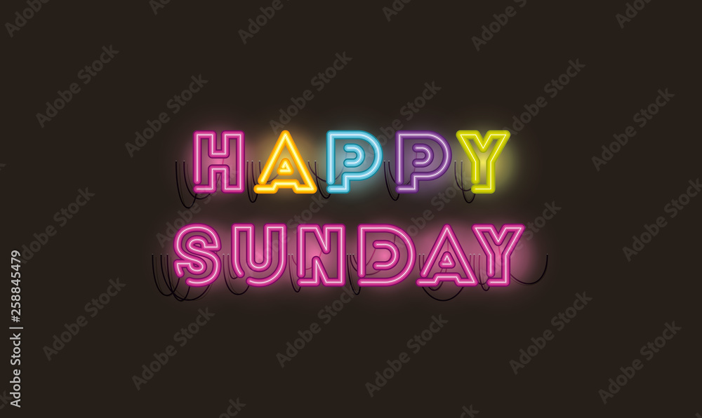 happy sunday fonts neon lights happy sunday fonts neon lights