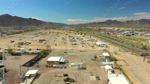 Quartzsite Arizona aerial stock footage photo