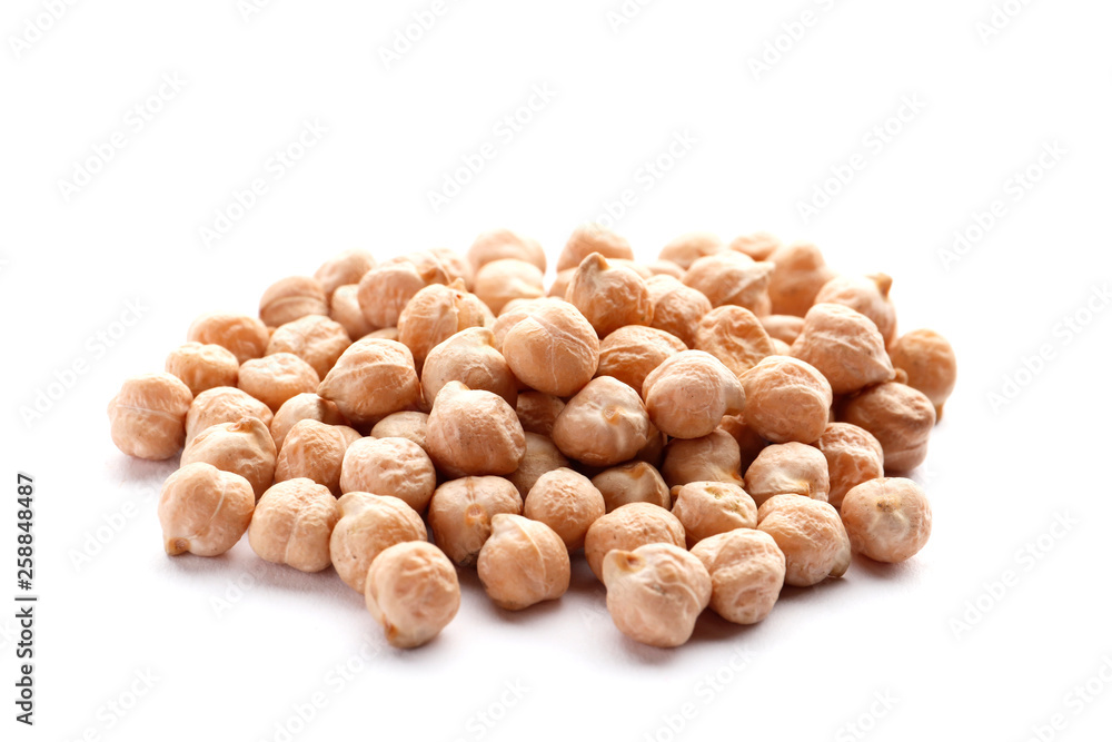 uncooked chickpea isolated on white uncooked chickpea isolated on white