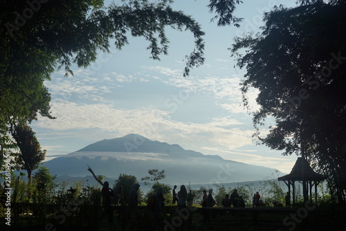 mountain landscape in the village nature