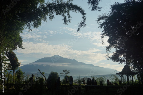 mountain landscape in the village nature