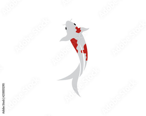 Koi fish logo vector icon