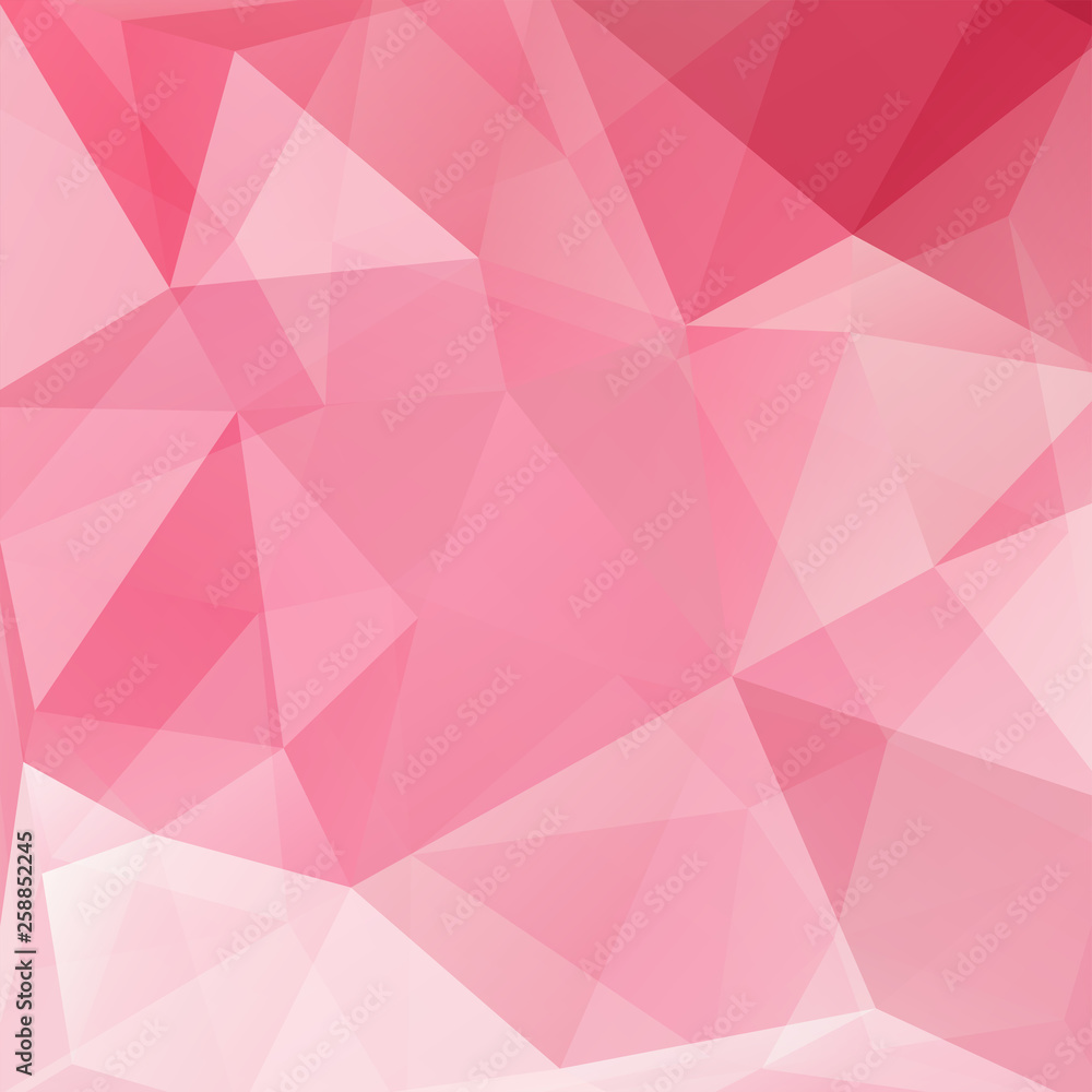 Obraz premium Background of geometric shapes. Pastel pink mosaic pattern. Vector EPS 10. Vector illustration