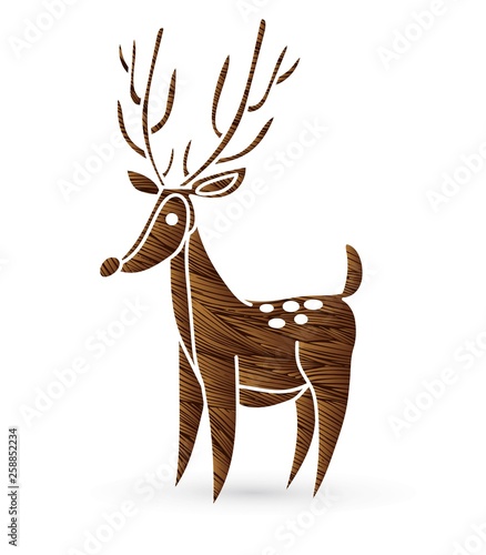 Deer cartoon graphic vector