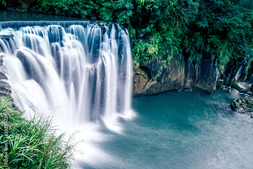 Fototapeta Naklejka Na Ścianę i Meble -  Shifen Waterfall famous waterfall of Taiwan, Pingxi District, New Taipei, Taiwan.