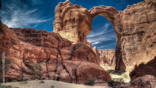 Fotografie Abstract Rock formation at plateau Ennedi aka Aloba arch in Chad