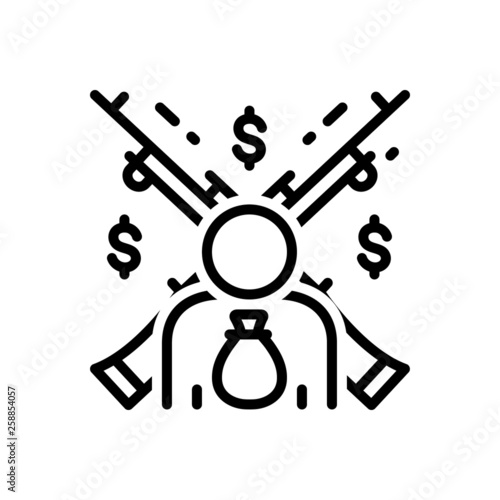 Black line icon for feudalism 