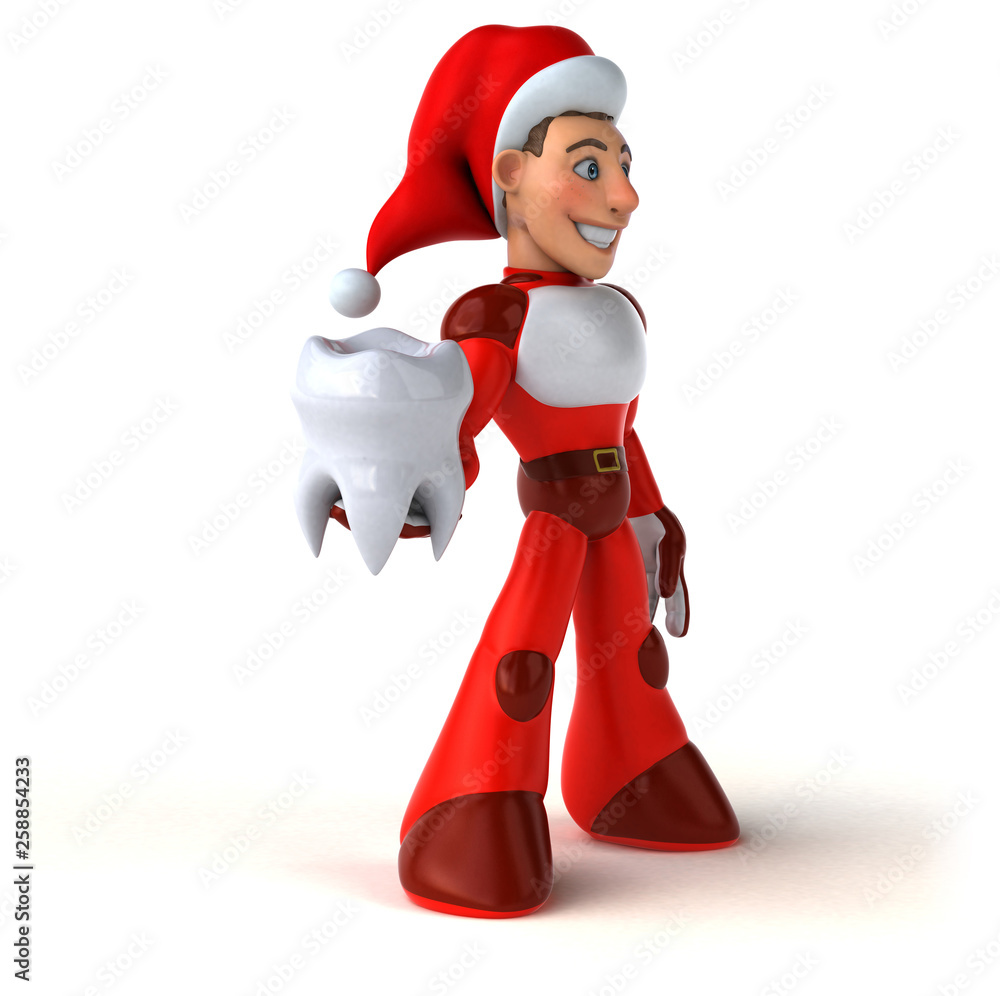 Fun Super Santa Claus - 3D Illustration Fun Super Santa Claus - 3D Illustration