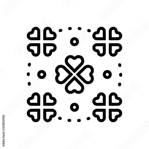 Black line icon for fortuitous casual