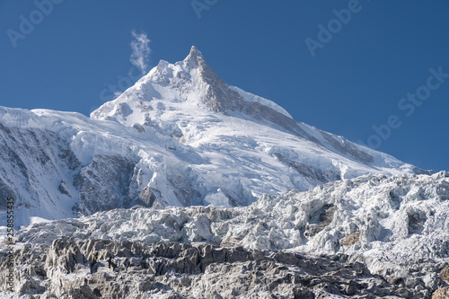 Manaslu mountain peak  eighth highest peak in the world  Himalayas mountain range  Nepal
