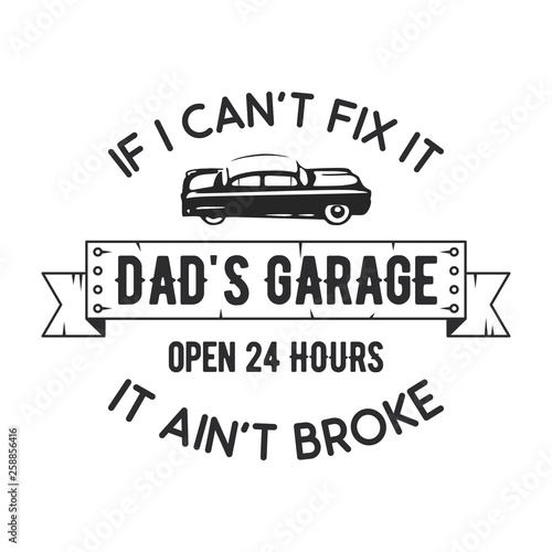 фотографія Garage badge print with slogan