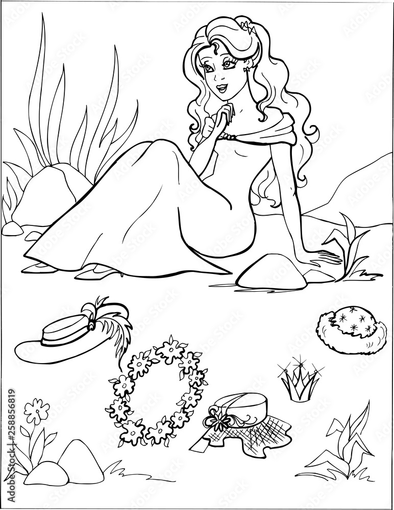 coloring book. princess. puzzles. tales 25 coloring book. princess. puzzles. tales 25