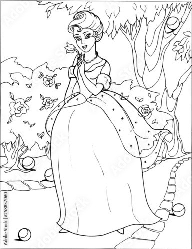 coloring book. princess. puzzles. tales 11