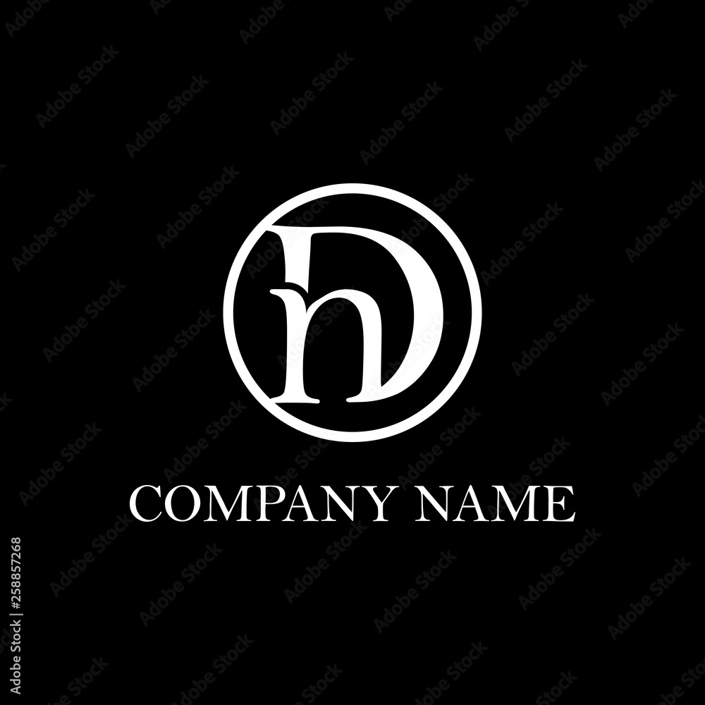Obraz premium DN initial logo Design, clean vector