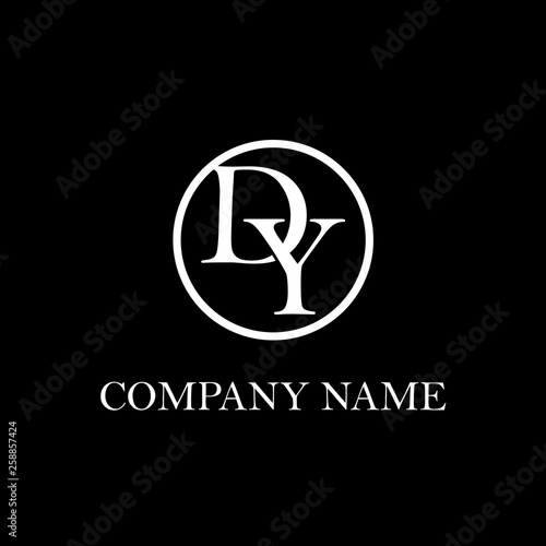 DY initial logo Design, clean vector