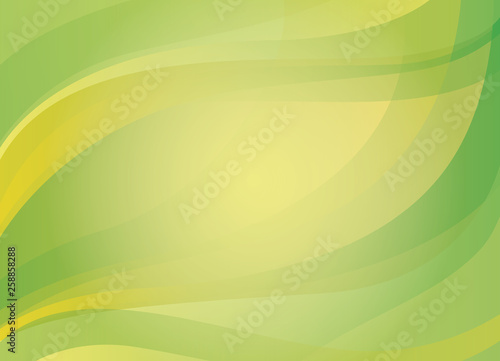 Abstract vector background, yellow and green smooth lines