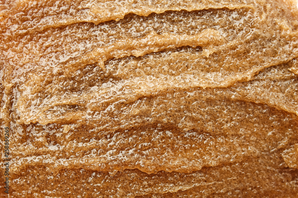 Texture of sugar scrub, closeup