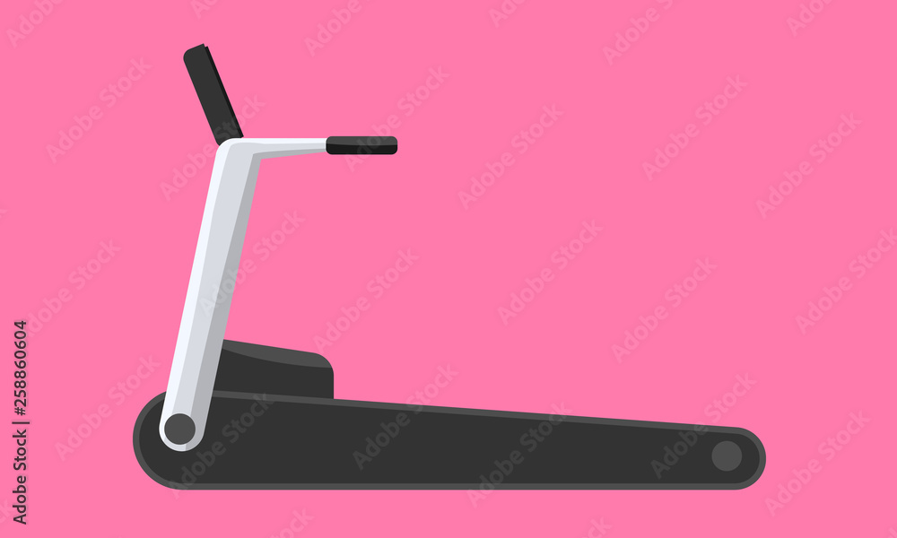 Treadmill machine icon flat and solid color design. Vector illustration. Treadmill machine icon flat and solid color design. Vector illustration.