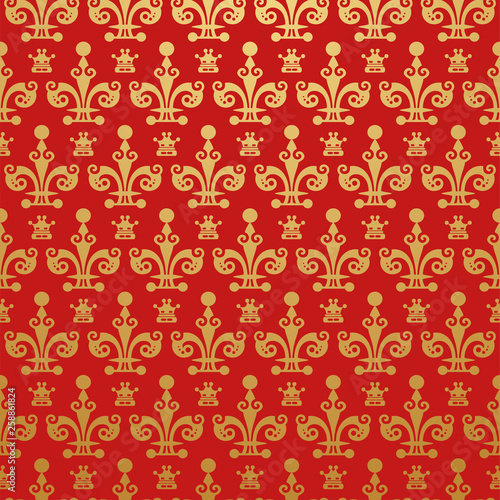 Red wallpaper background in Chinese Japanese style for your design  vector image