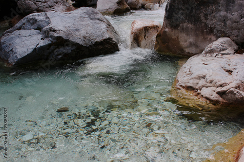 River and Springs in Pozar Thermal Baths Aridaia Greece photo