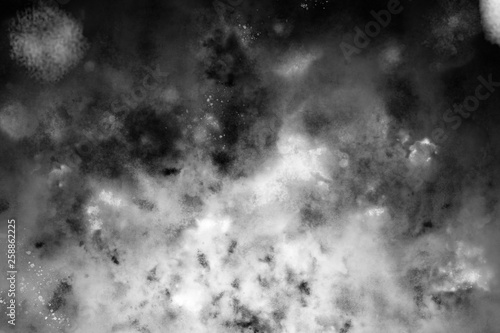 brush stroke grunge texture background, black and white background.