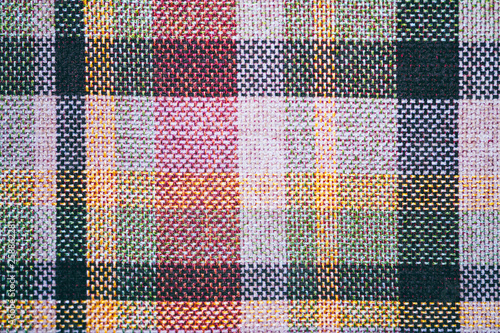 Texture of fabric with classic check pattern