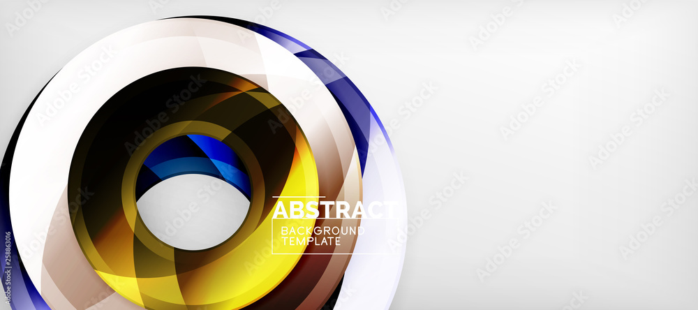 Obraz premium Glossy circles geometric background