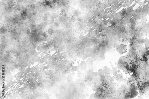 brush stroke grunge texture background, black and white background.